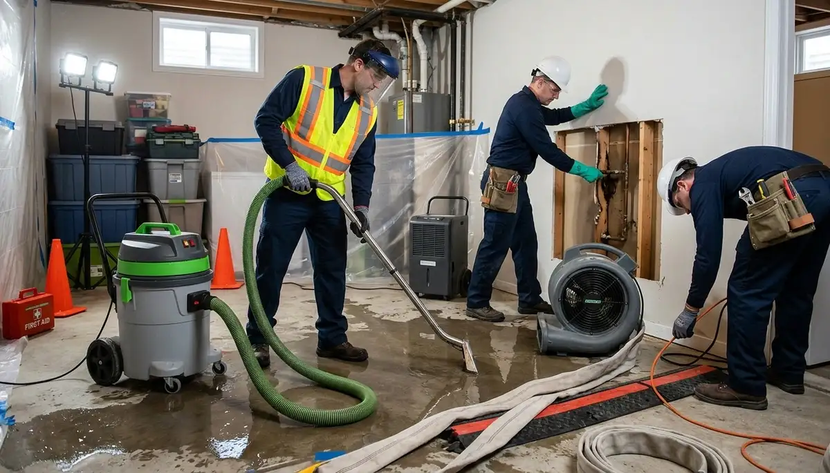 Burst pipe cleanup in Dayton, OH by water damage repair professionals